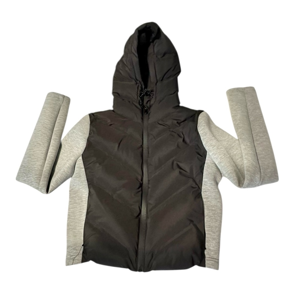 Zara Youth Sz L Black and Gray short Puffer Jacket